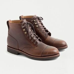 J.Crew Men's Kenton leather cap-toe boots